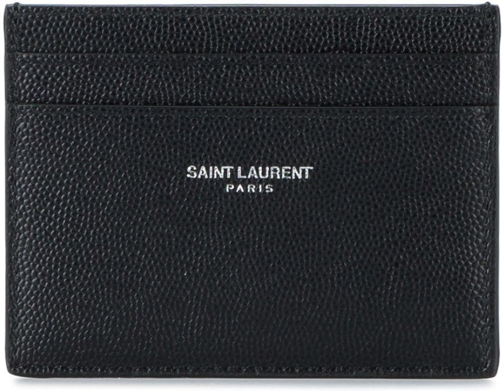 Luxury Saint Laurent Trending 2025 Men's Leather Cardholder in Black | 375946BTY0N