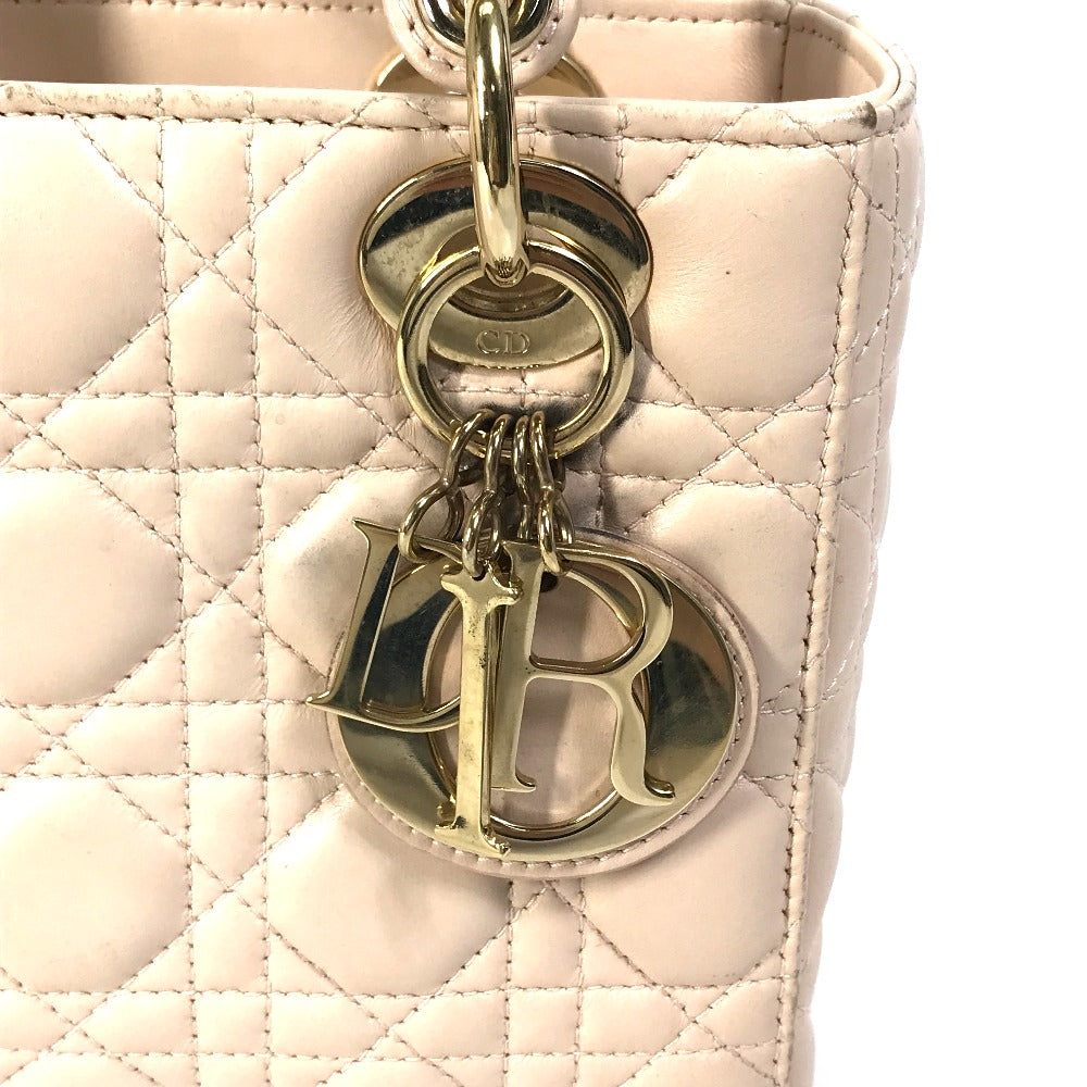 Dior Handbag leather beige Shoulder Bag Crossbody bag Lady Dior Women