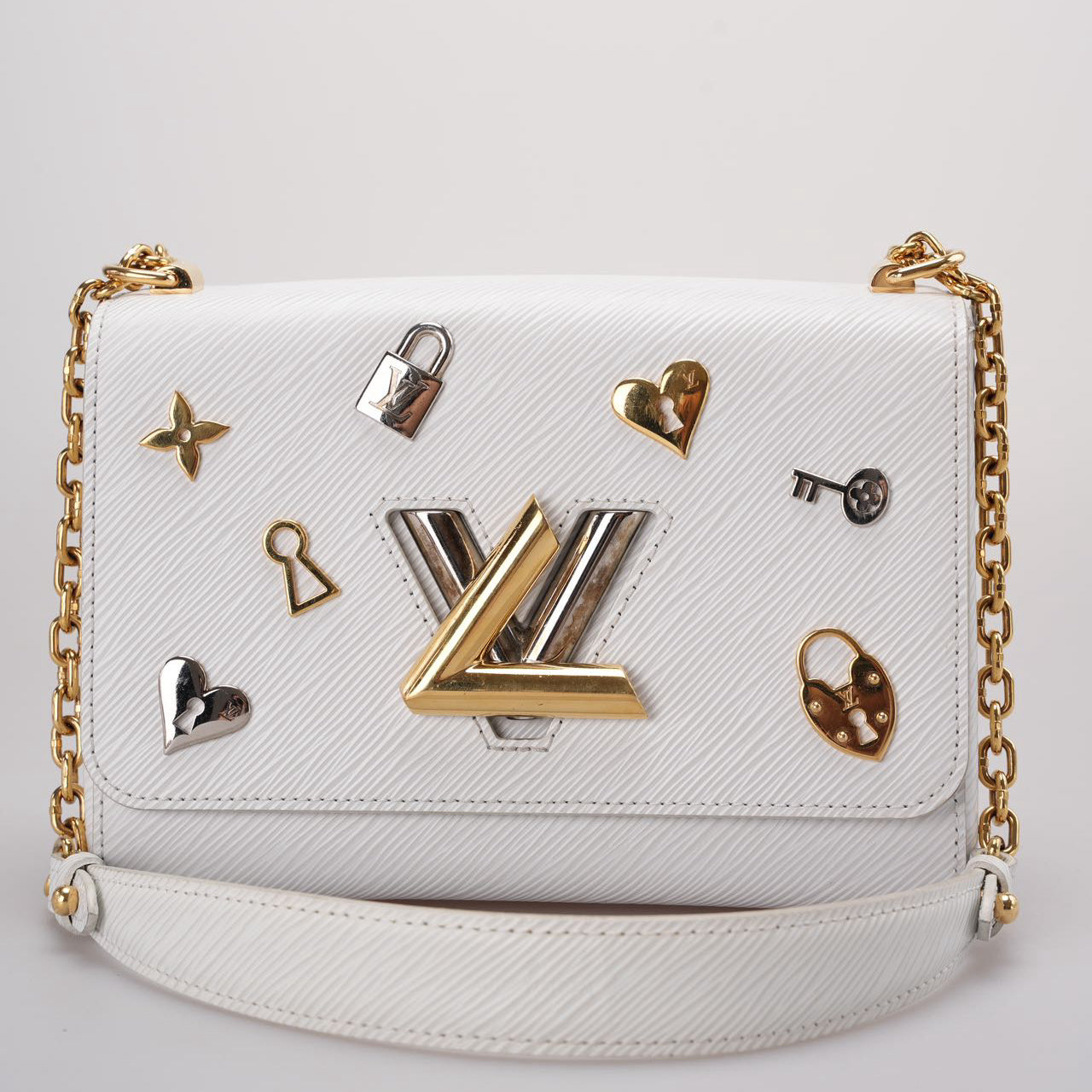 Louis Vuitton White Epi Leather Twist MM from the 2018 Collection