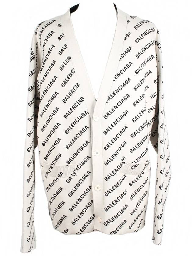 Luxury Balenciaga Trending 2026 All over multi logo cardigan L