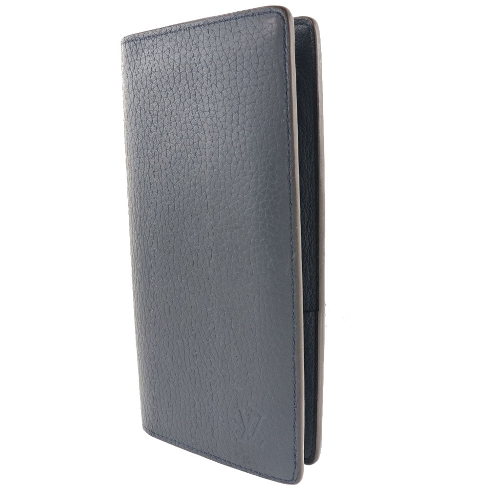 LOUIS VUITTON Long Wallet Purse M58818 Taurillon Clemence Navy blue Parnasea Portefeuille Blaza mens