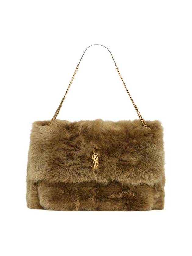 Luxury Saint Laurent Trending 2025 Niki Oversized Shearling Shoulder Bag Rouan