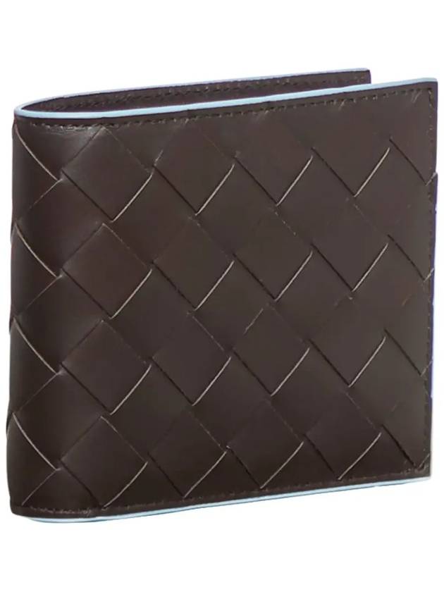 Luxury Bottega Veneta Intrecciato Half Half Wallet Brown