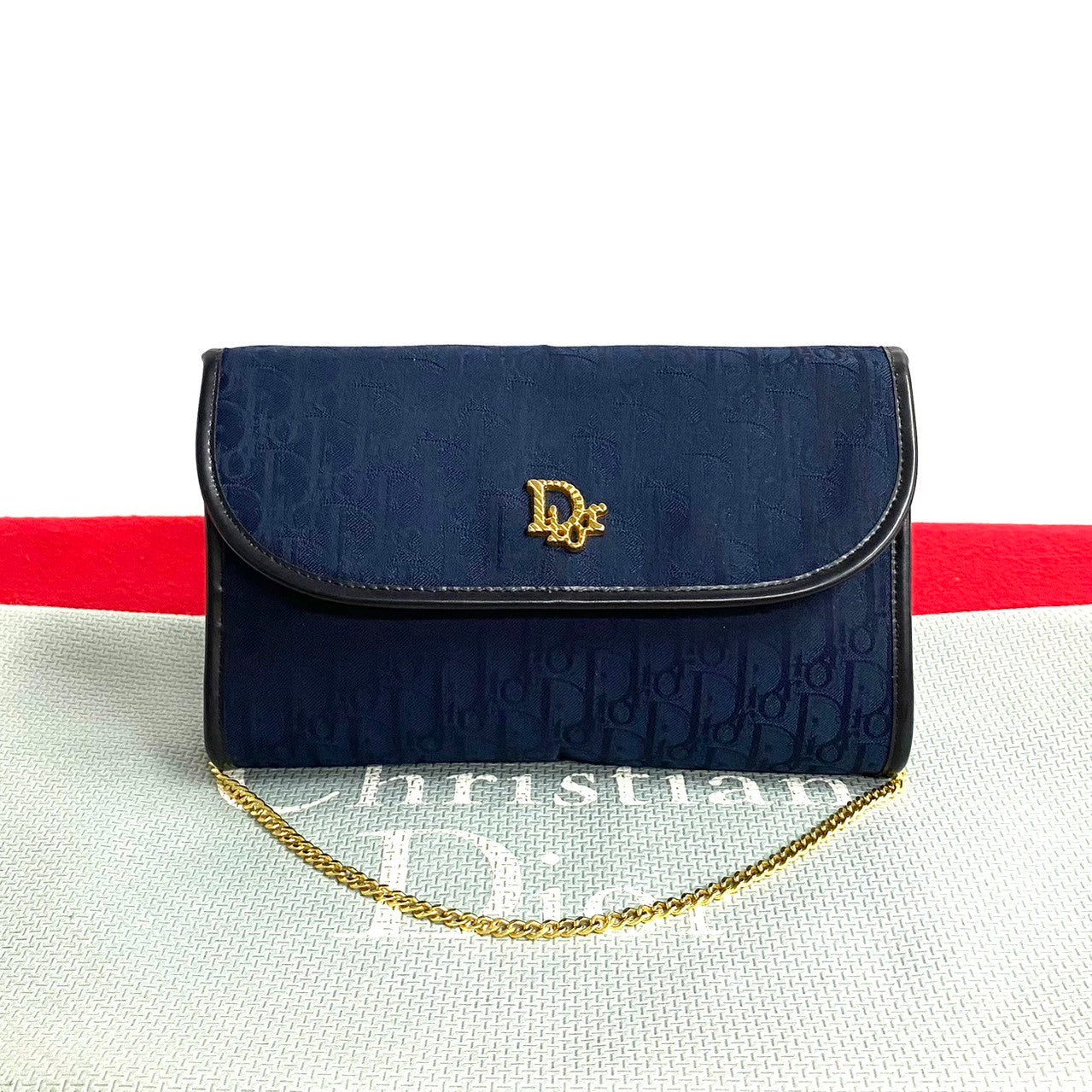 Christian Dior Trotter Canvas Leather Shoulder Bag