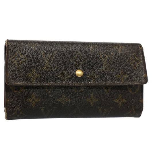LOUIS VUITTON Monogram Porte Tresol International Wallet M61215 LV Auth 52623