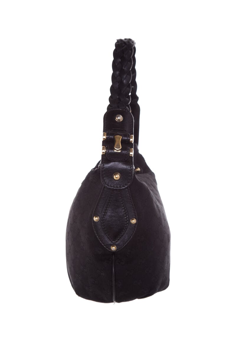 Gucci   Black Monogram Hobo