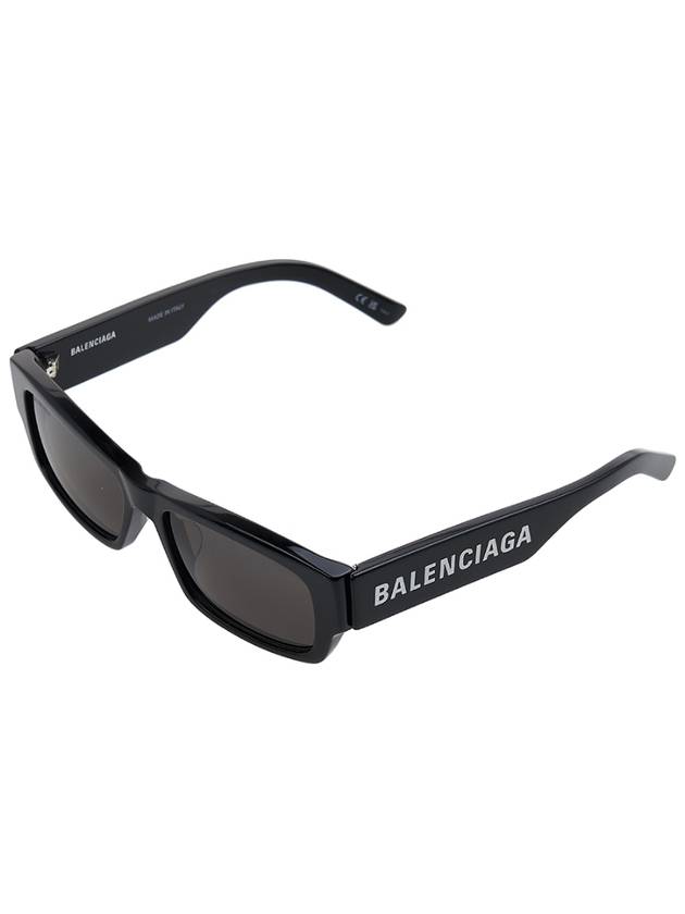 Luxury Balenciaga Trending 2026 Acetate Rectangular Frame Sunglasses Black