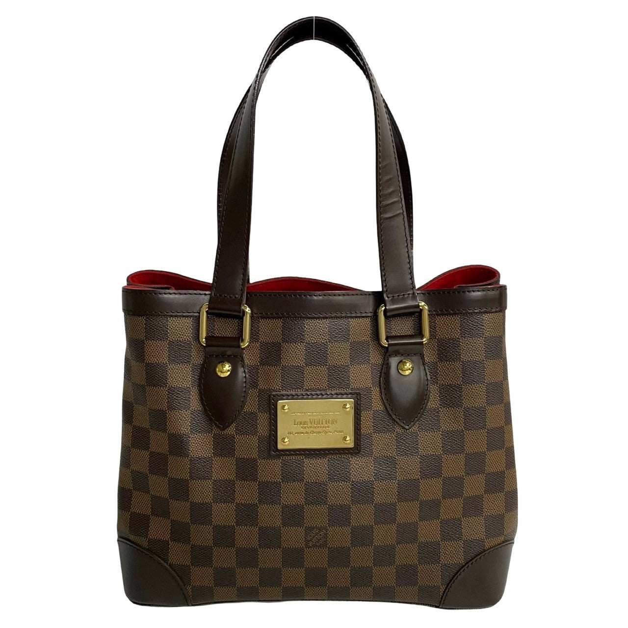 LOUIS VUITTON Tote Bag N51205 Leather, PVC Brown Damier Hamstead PM Women