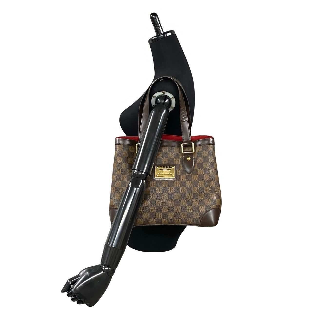 LOUIS VUITTON Tote Bag N51205 Leather, PVC Brown Damier Hamstead PM Women