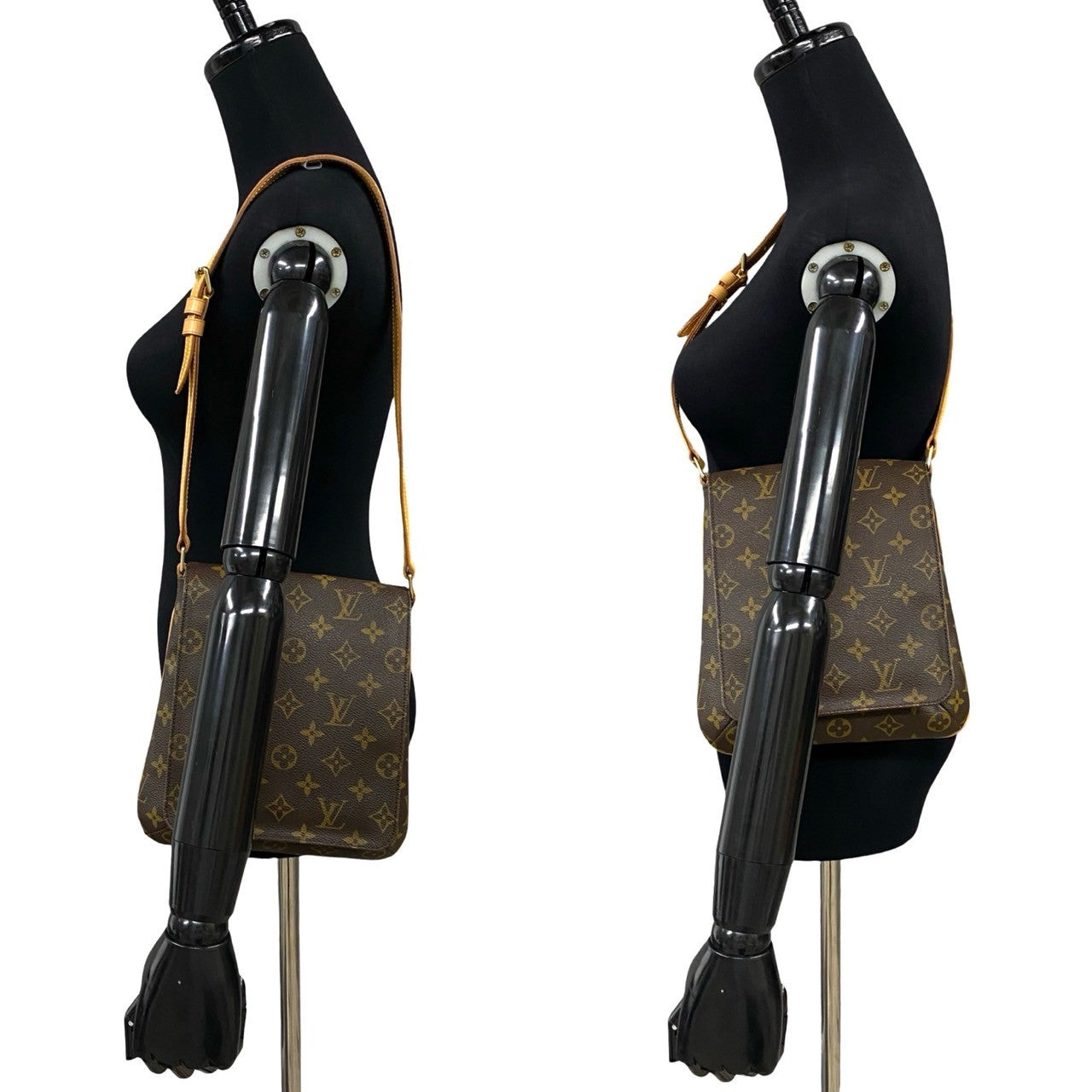 LOUIS VUITTON Shoulder Bag M51387 Leather, PVC Brown Monogram Musette Salsa mens(Unisex)