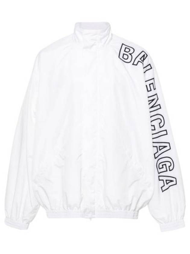 Luxury Balenciaga Trending 2026 Embroidered Logo Track Jacket White