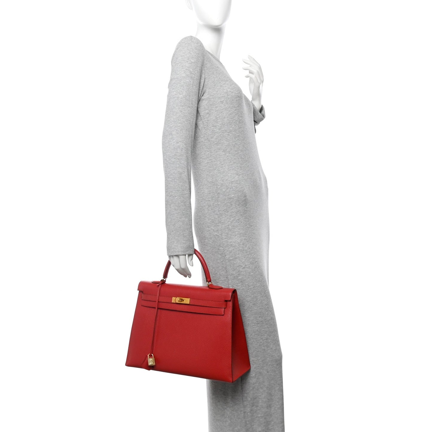 Hermes Ardennes Kelly Sellier 35 Rouge Vif