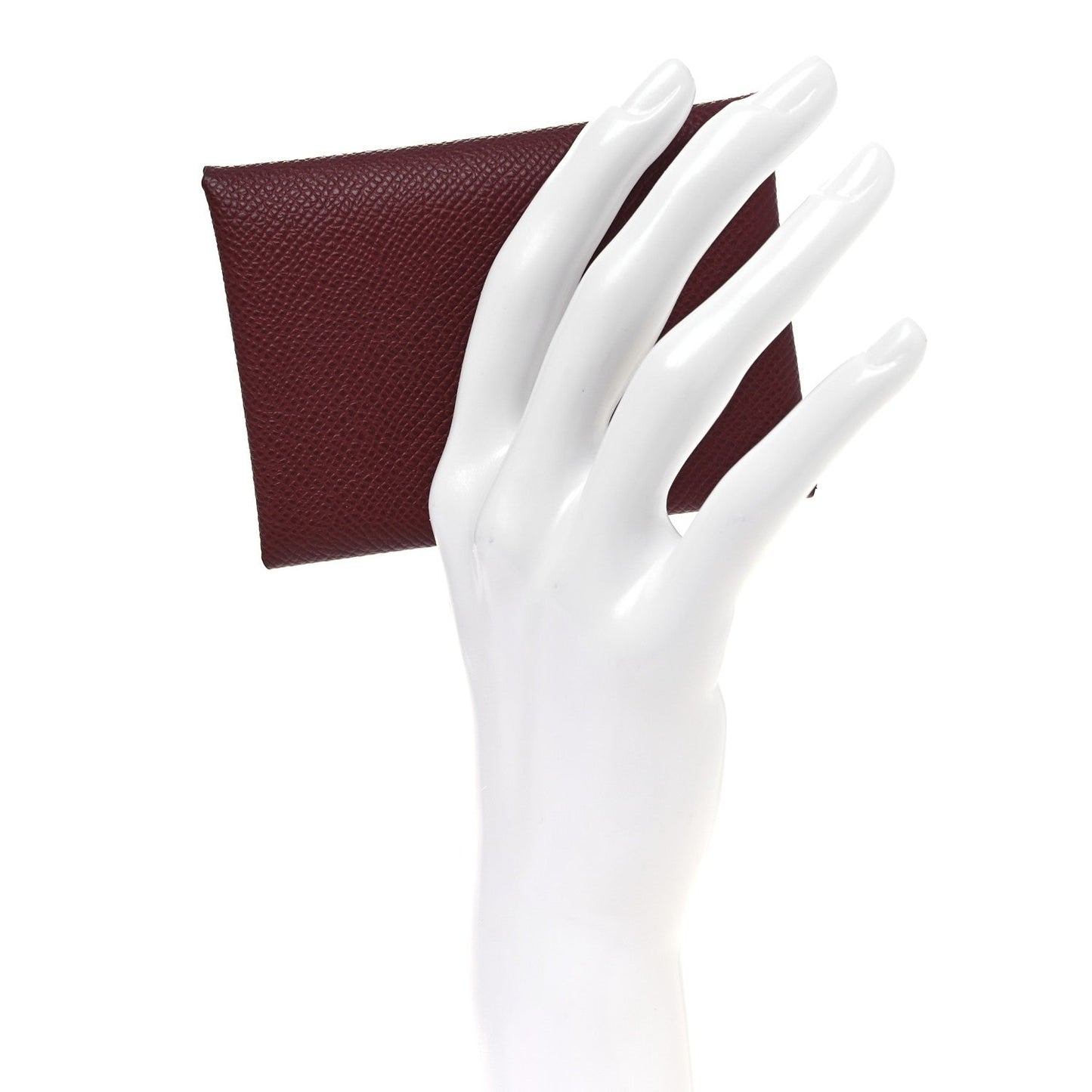 Hermes Epsom Calvi Duo Card Case Rouge G