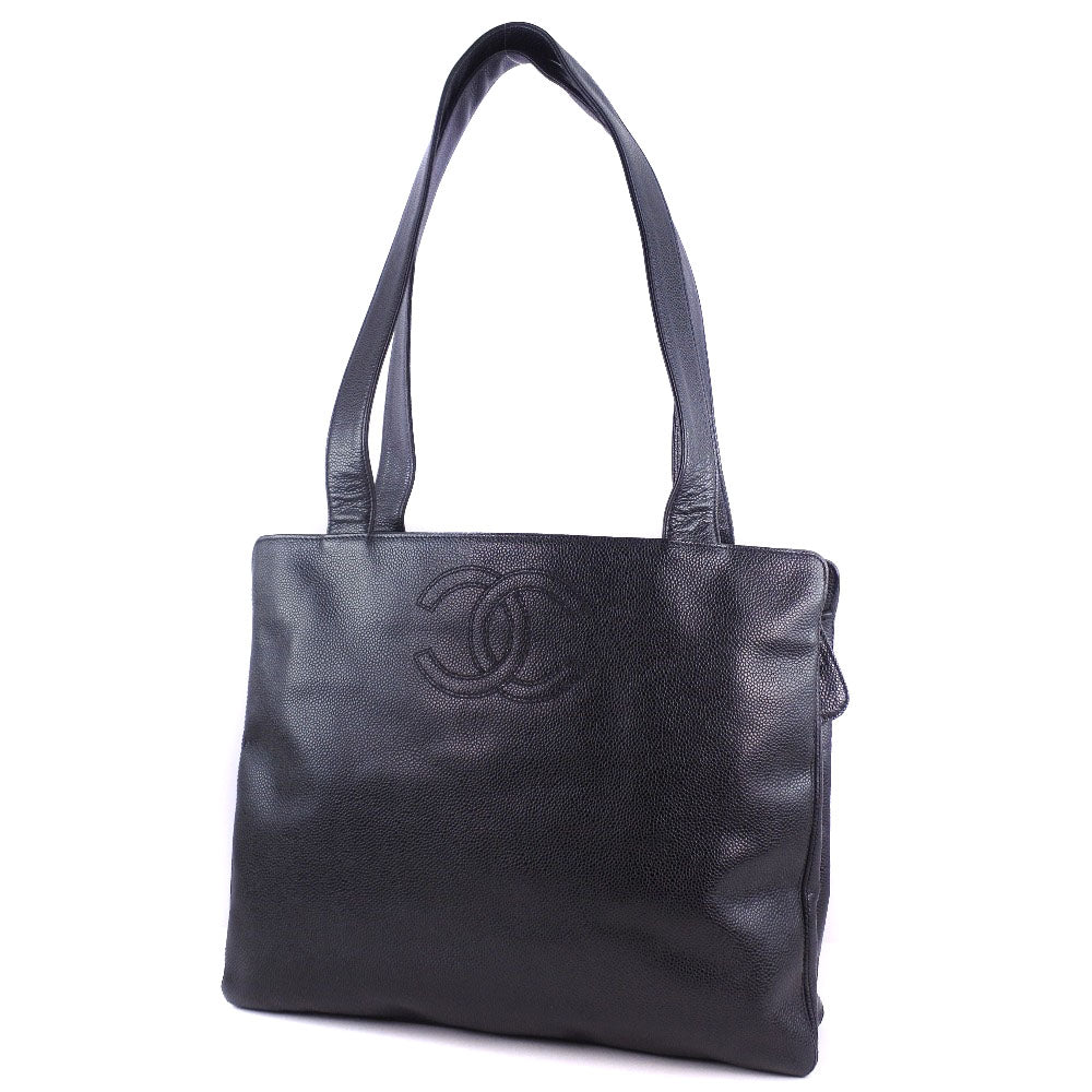 Chanel Caviar Skin Shoulder Tote Bag Classic Flap