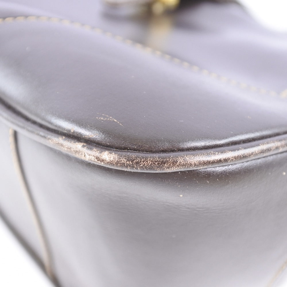 GUCCI Shoulder Bag Calfskin Brown vintage Women Used