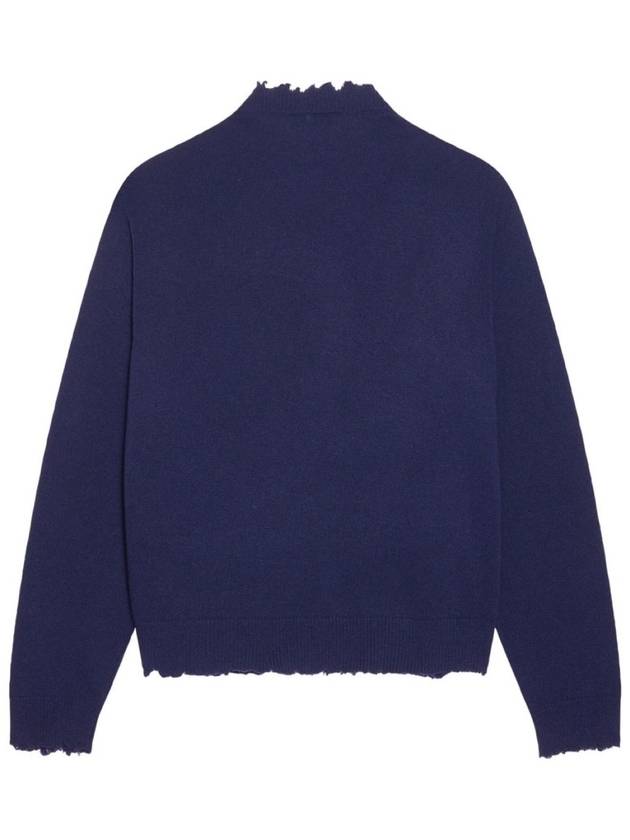 Luxury Balenciaga Trending 2026 B Logo Knit Top Navy