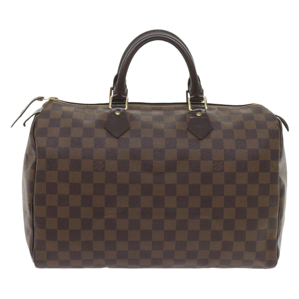 LOUIS VUITTON Damier Ebene Speedy 35 Hand Bag N41363 LV Auth 53620
