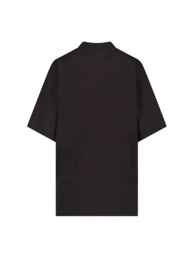 Luxury Balenciaga Trending 2026 Logo Print Medium Fit Short Sleeve T-Shirt Black