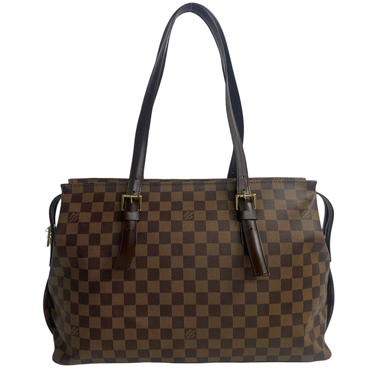 LOUIS VUITTON Tote Bag N51119 Leather, PVC Brown Damier Chelsea Women