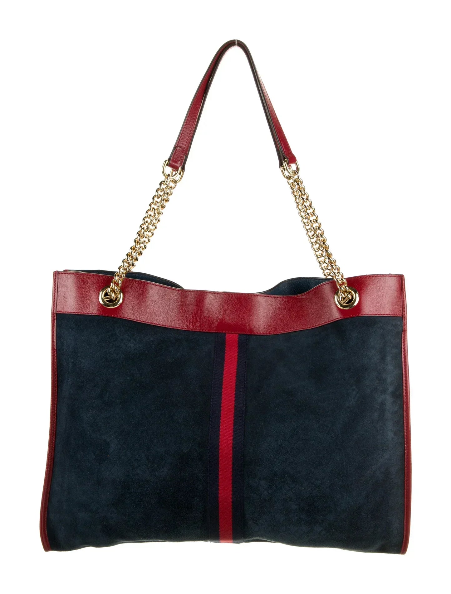 Gucci Rajah Suede Large Tote Bag in Blue
