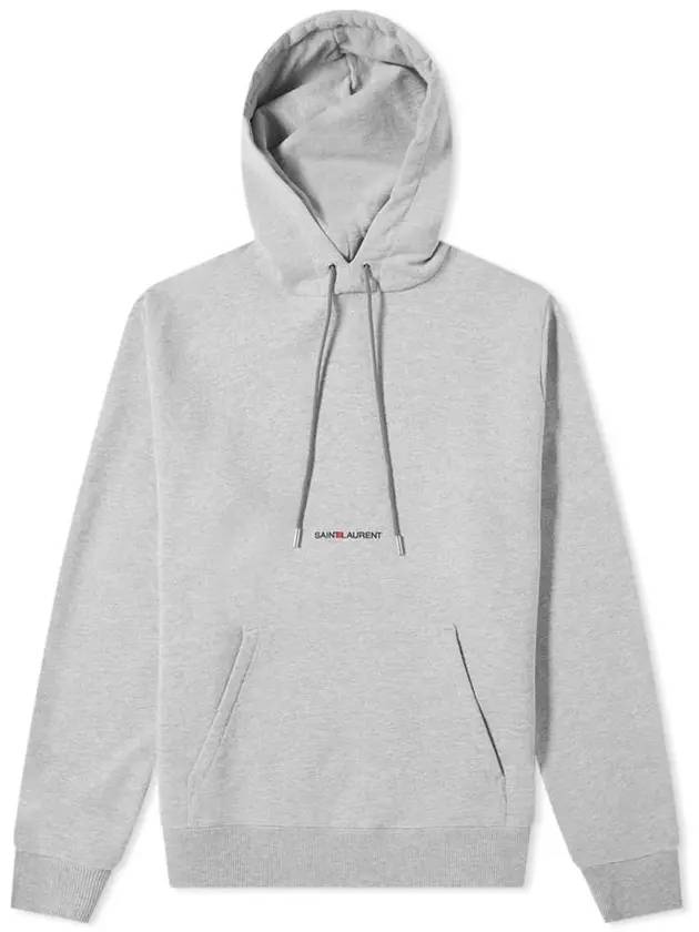 Luxury Saint Laurent Trending 2025 Men's Logo Print Fleece Hoodie Grey