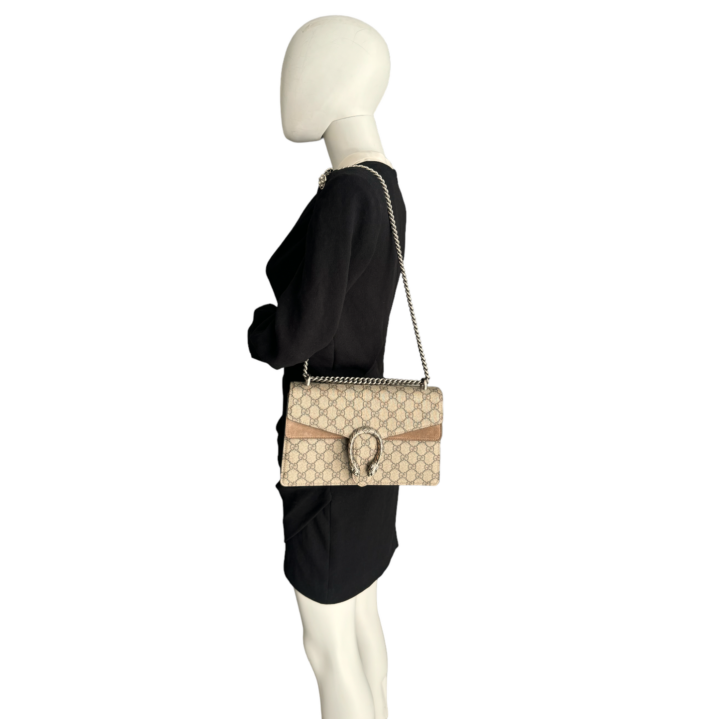 Gucci Dionysus Beige Canvas Chain Crossbody