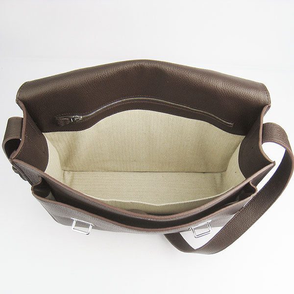 Luxury Hermes Steve H2812 Lambskin Coffee Handbag