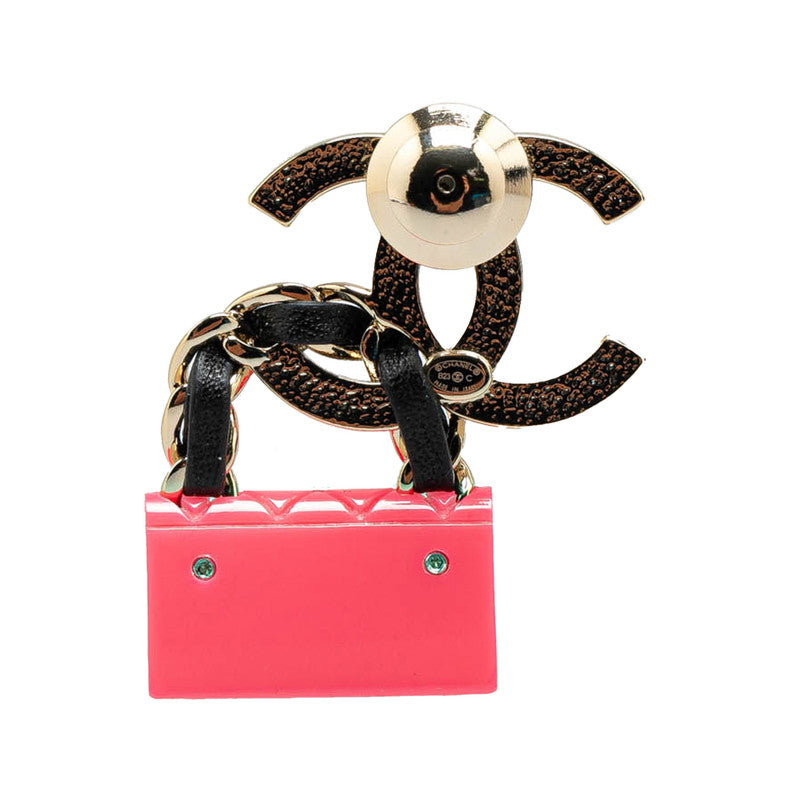 Chanel Metal Coco Mark Matelasse Bag Motif Brooch B23C Classic Flap