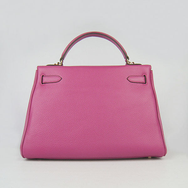 Luxury Hermes Kelly 32cm Togo Leather Handbag 6108 Peach Golden