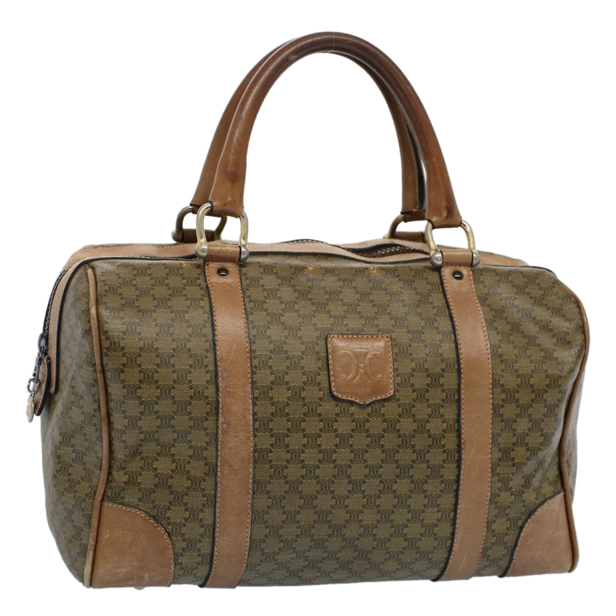 Luxury CELINE Macadam Canvas Hand Bag Brown  54043