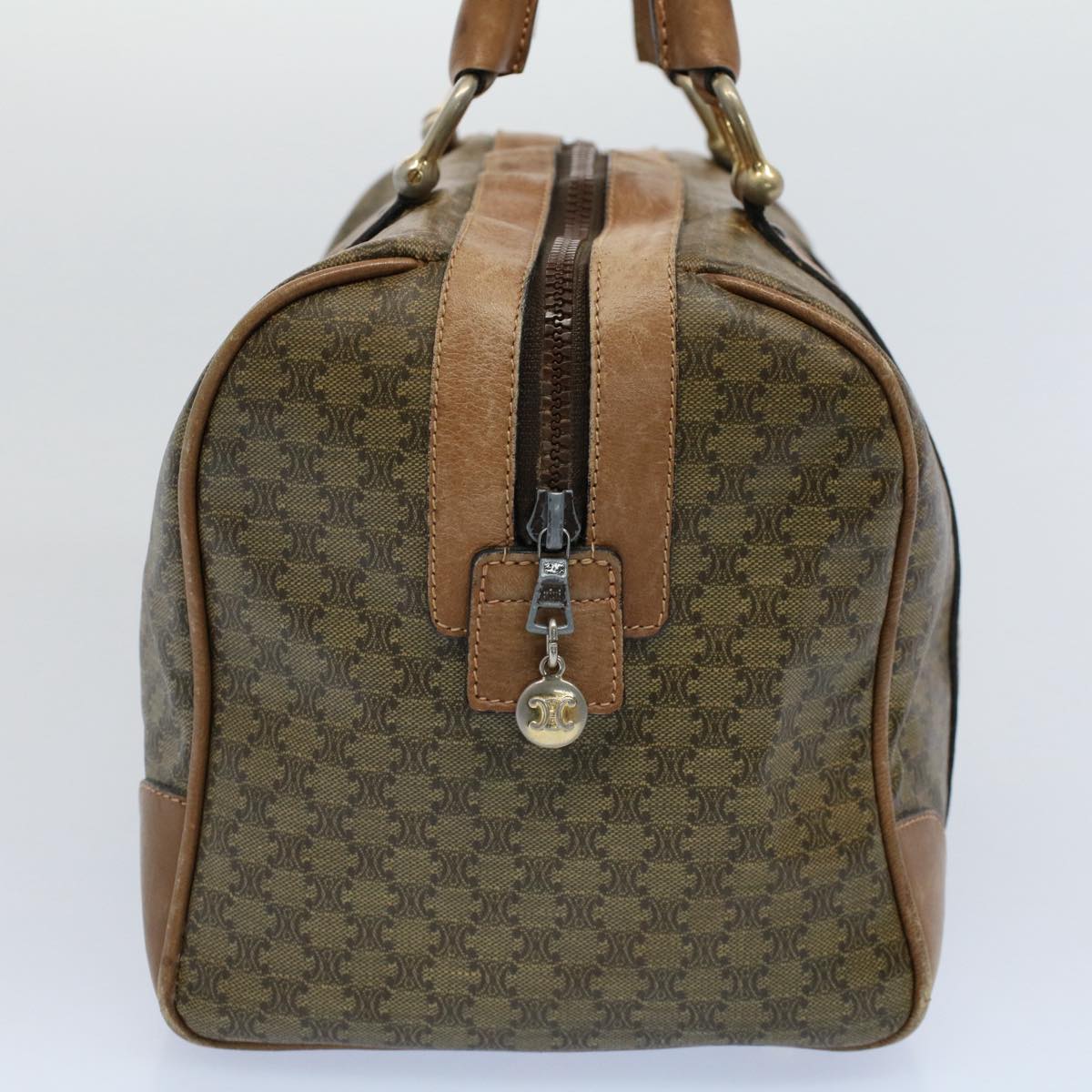 Luxury CELINE Macadam Canvas Hand Bag Brown  54043