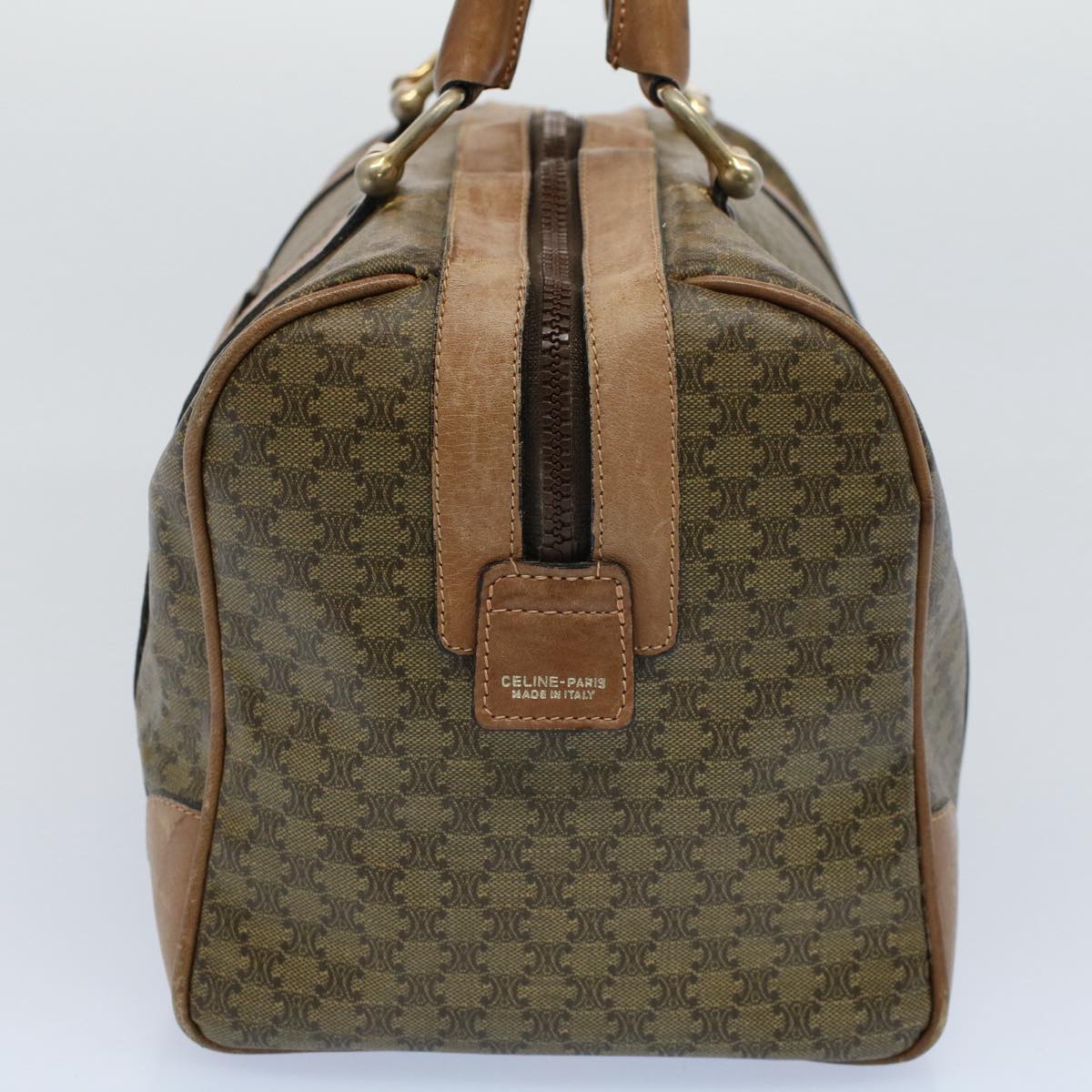 Luxury CELINE Macadam Canvas Hand Bag Brown  54043