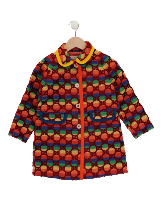 Gucci Unisex-Child GG Supreme Embroidered Coat
