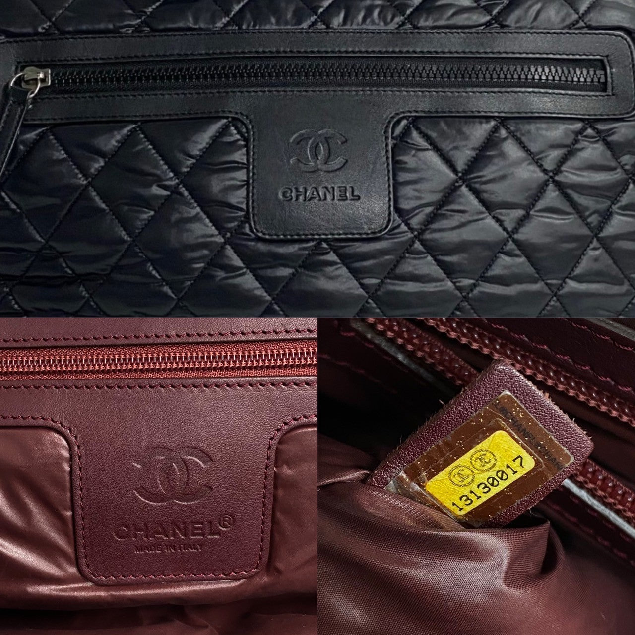 CHANEL Handbag Nylon black Cococoon Women