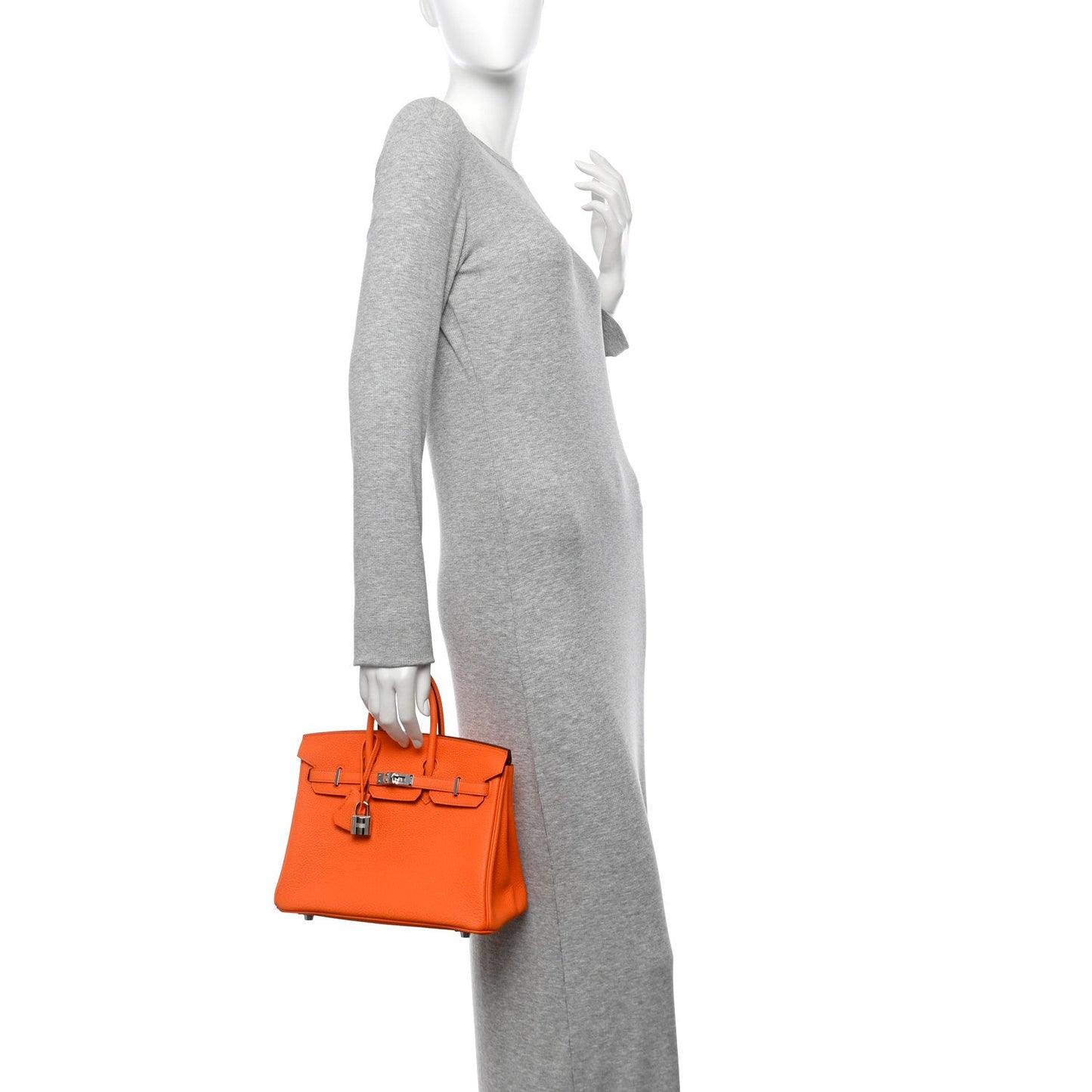 Hermes Togo Birkin 25 Orange Minium