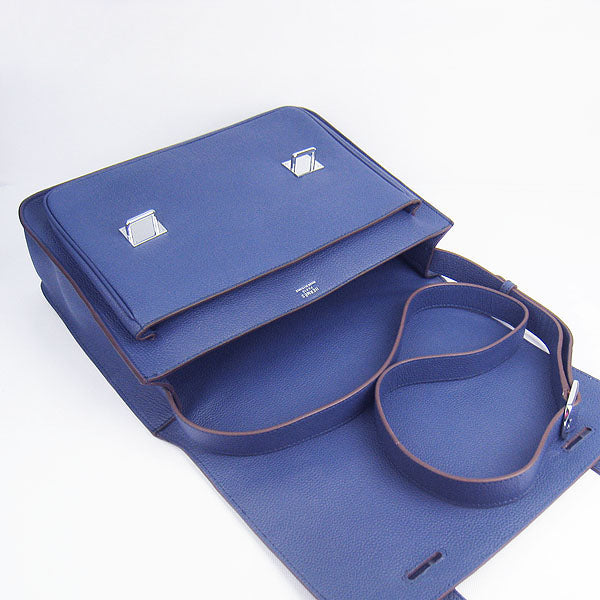 Luxury Hermes Steve Ladies Shoulder Bag Blue