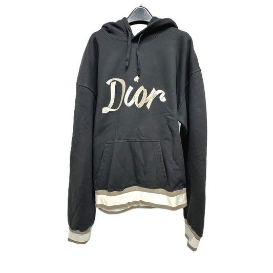 Dior Hoodie 293J678A0531 cotton black logo embroidery mens L
