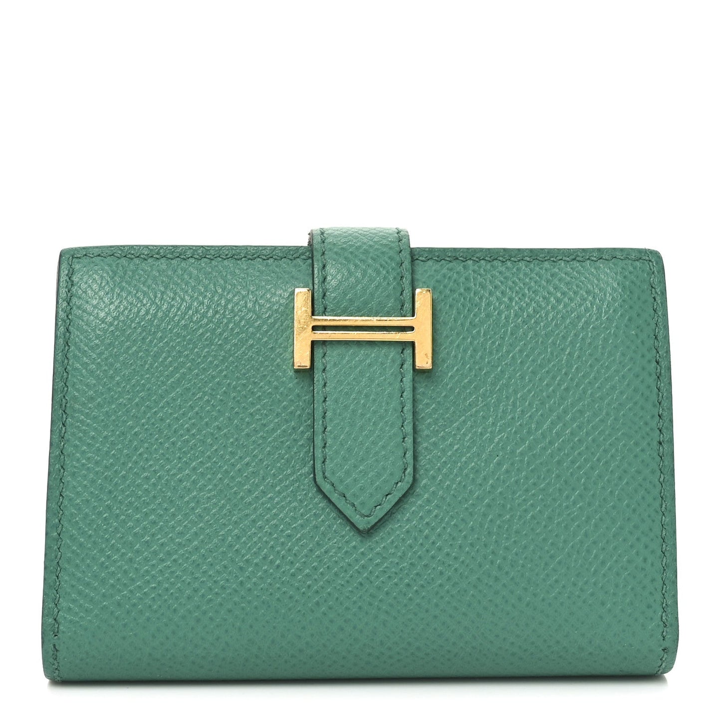 Hermes Epsom Bearn Card Holder Wallet Vert Jade
