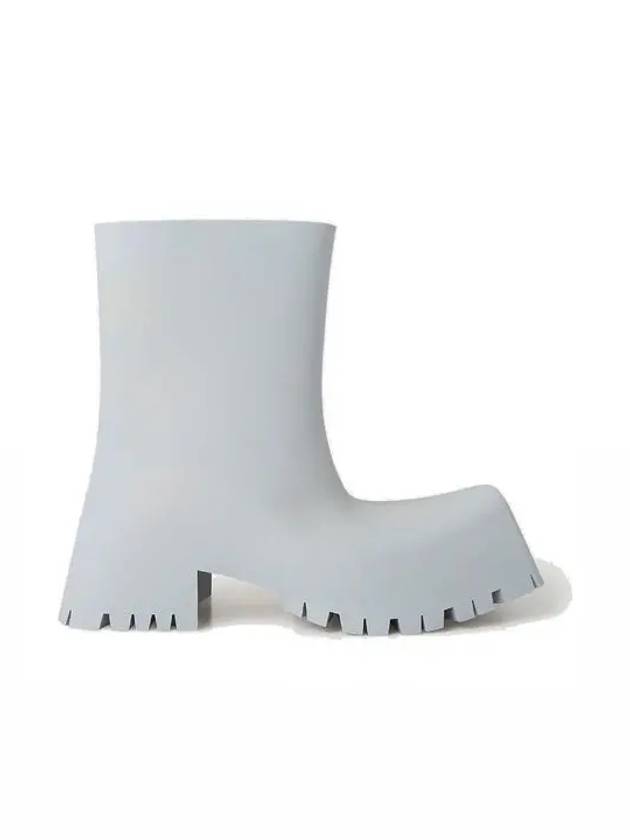 Luxury Balenciaga Trending 2026 Square Toe Rubber Rain Boots Grey