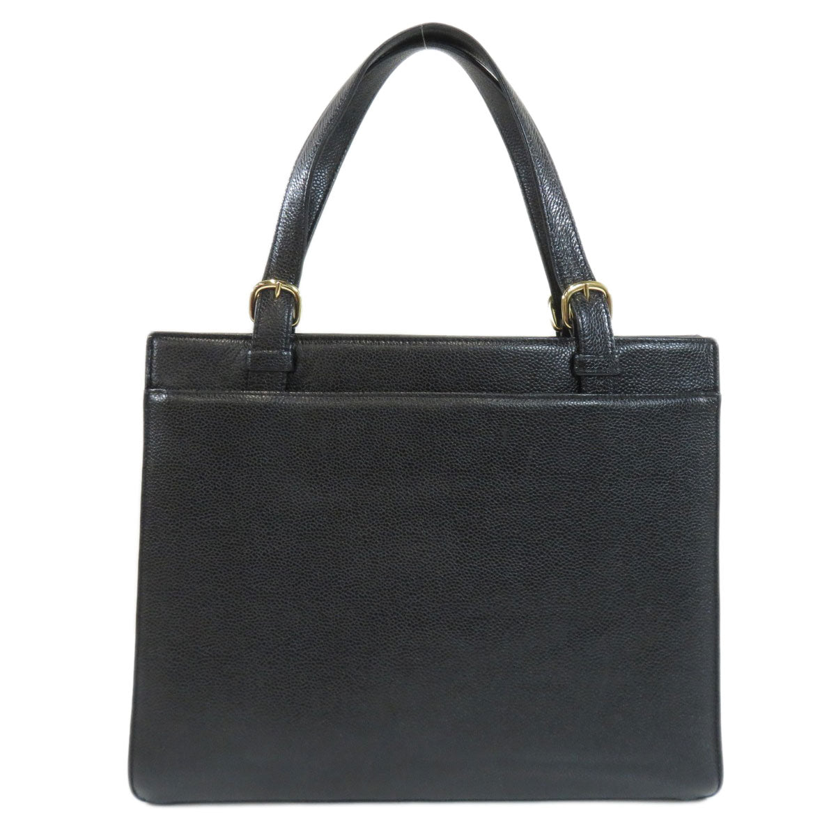Chanel Coco Mark Gold Hardware Black Handbag Caviar Skin
