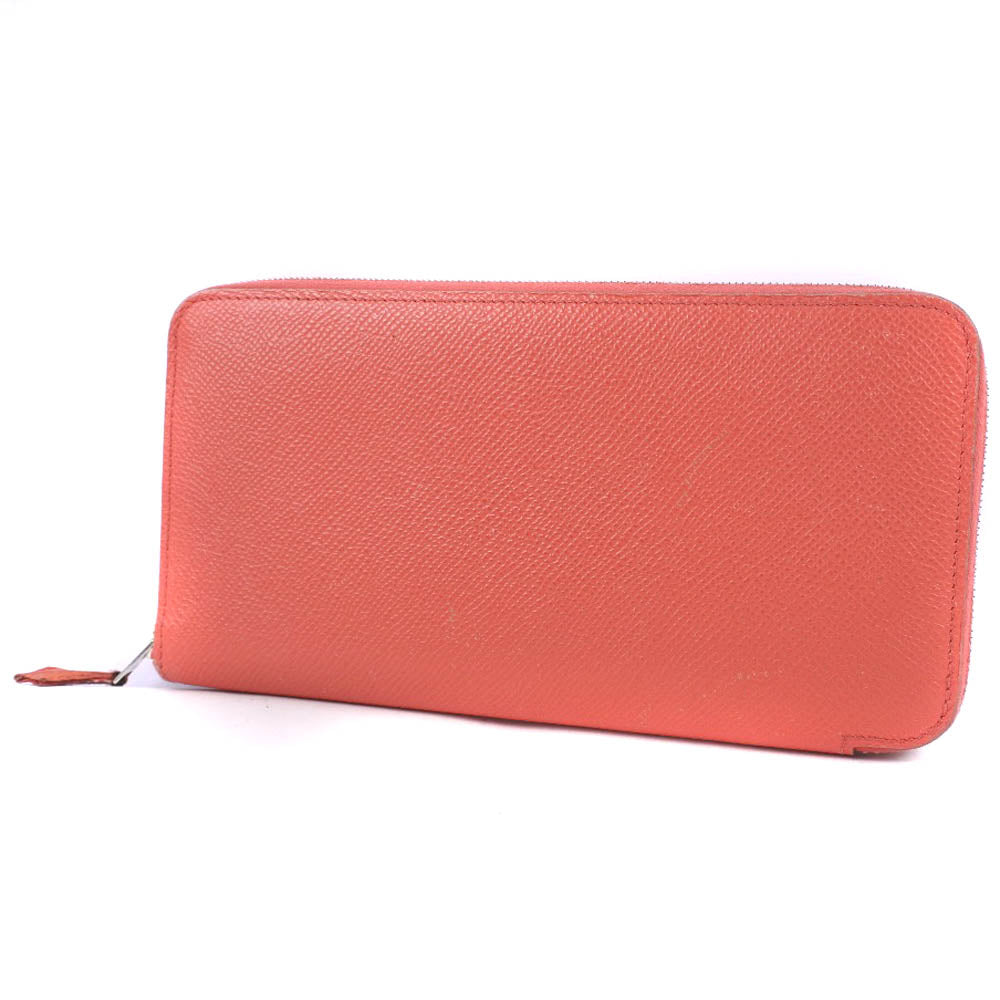 HERMES Long Wallet Purse Epsom pink Azap Silk in Long Women
