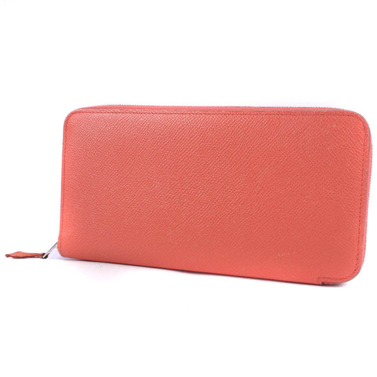 HERMES Long Wallet Purse Epsom pink Azap Silk in Long Women Used