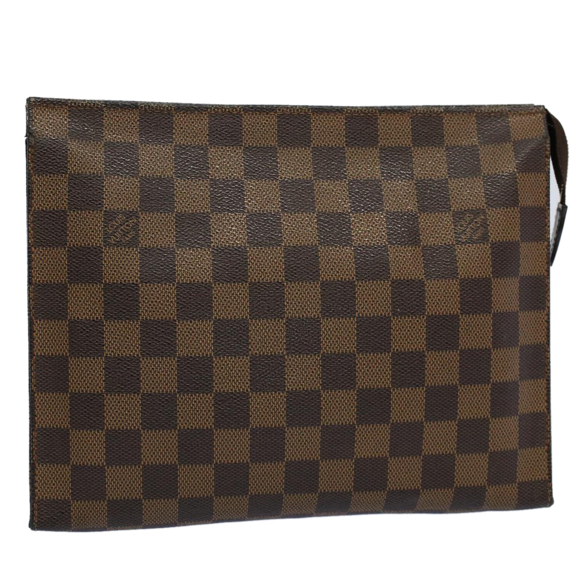 LOUIS VUITTON Damier Ebene Poche Toilette 26 Pouch N47543 LV Auth 55161