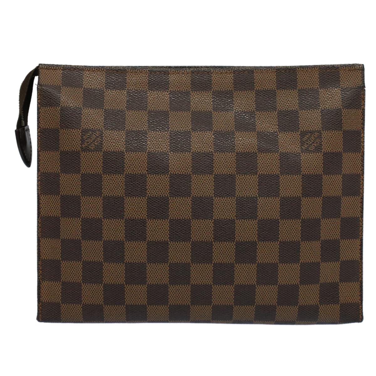 LOUIS VUITTON Damier Ebene Poche Toilette 26 Pouch N47543 LV Auth 55161