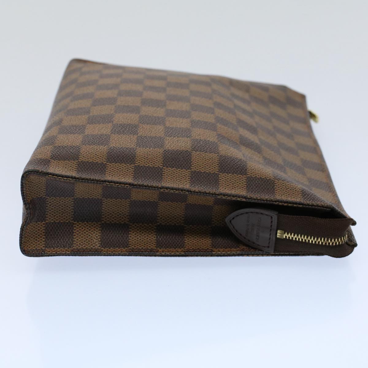 LOUIS VUITTON Damier Ebene Poche Toilette 26 Pouch N47543 LV Auth 55161