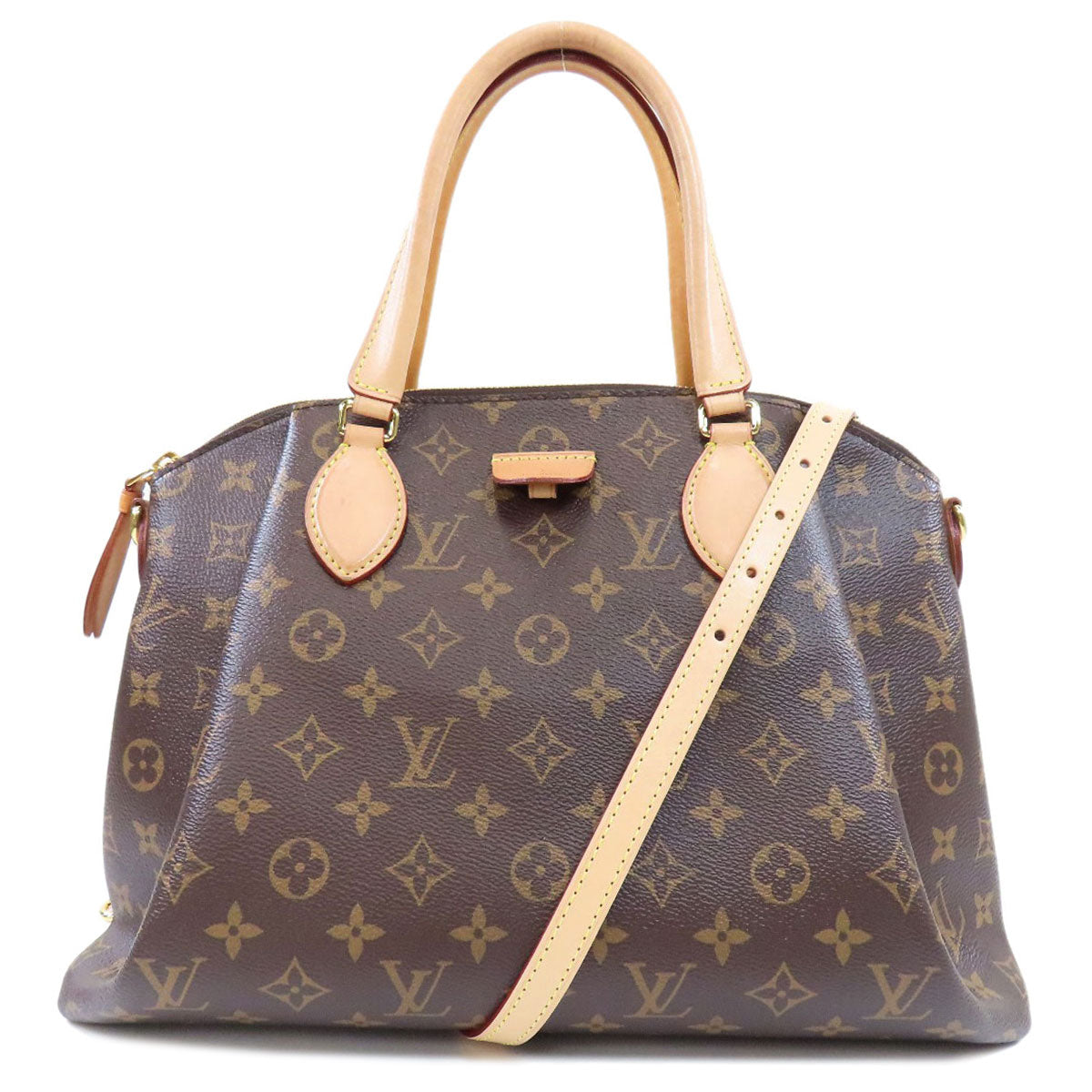 LOUIS VUITTON Handbag M44546 Monogram canvas Brown Rivory MM Monog Lamb Women