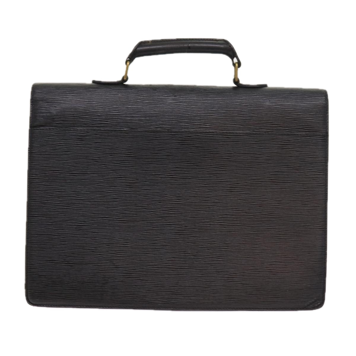 LOUIS VUITTON Epi Serviette Ambassador Business Bag Black M54412 LV Auth 55373
