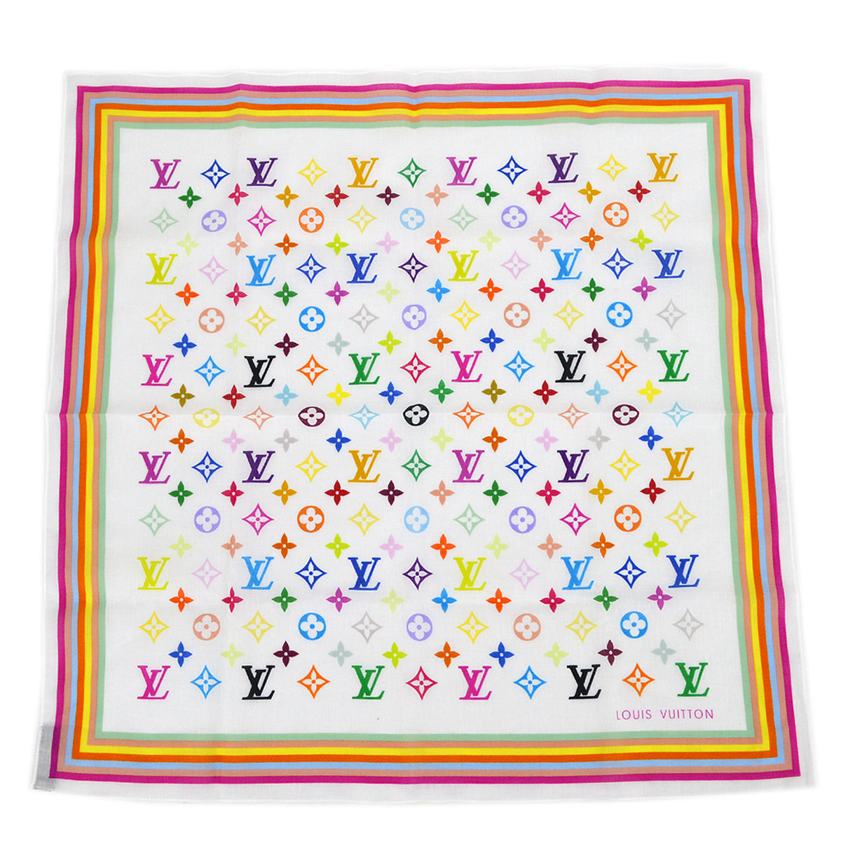 Louis Vuitton Monogram Multicolor Scarf M71911 Small Good