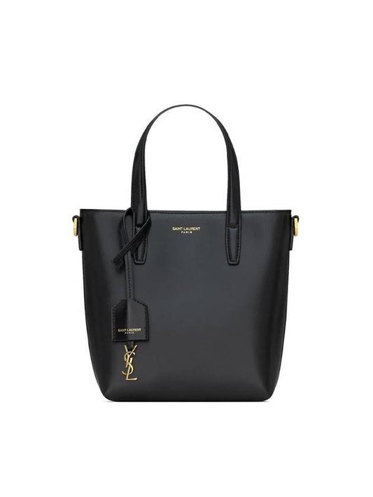 Luxury Saint Laurent Trending 2025 Toy Small Leather Shopping Box Tote Bag Black