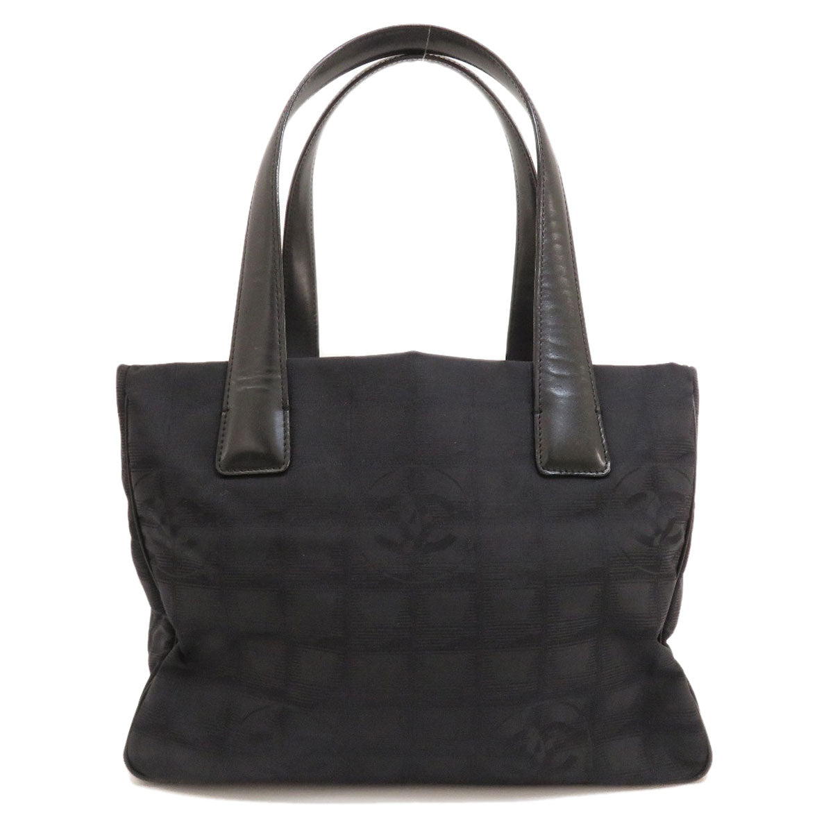 Chanel New Travel Line PM Tote Bag Nylon Jacquard Black